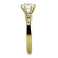MATK1898 - IP Gold(Ion Plating) Stainless Steel Ring with AAA Grade CZ  in Clear