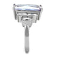 MATK1904 - High polished (no plating) Stainless Steel Ring with AAA Grade CZ  in Light Amethyst