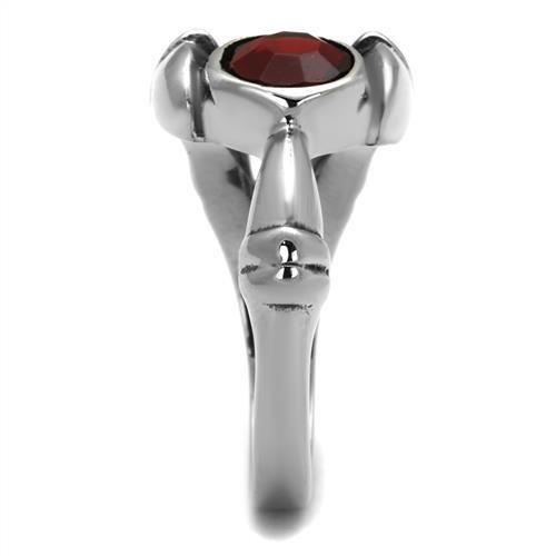MATK1970 - High polished (no plating) Stainless Steel Ring with Top Grade Crystal  in Siam