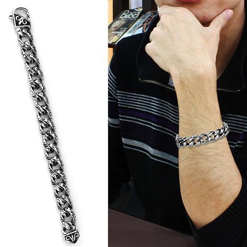 MATK1977 - High polished (no plating) Stainless Steel Bracelet with No Stone