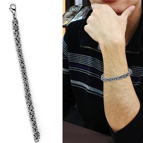 MATK1979 - High polished (no plating) Stainless Steel Bracelet with No Stone
