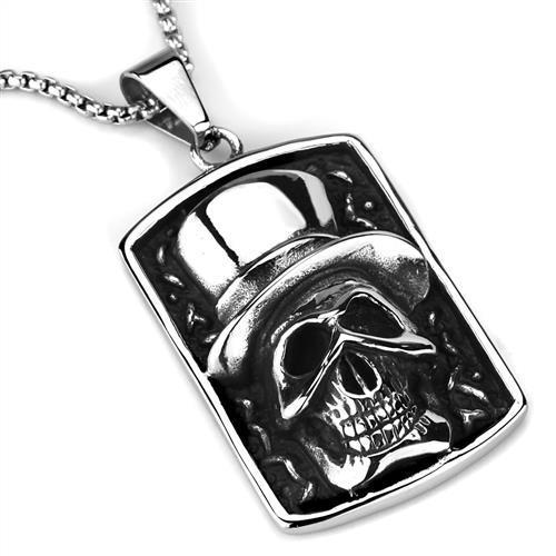 MATK1985 - High polished (no plating) Stainless Steel Necklace with No Stone