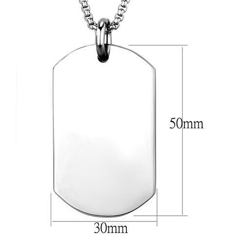 MATK1995 - High polished (no plating) Stainless Steel Necklace with No Stone