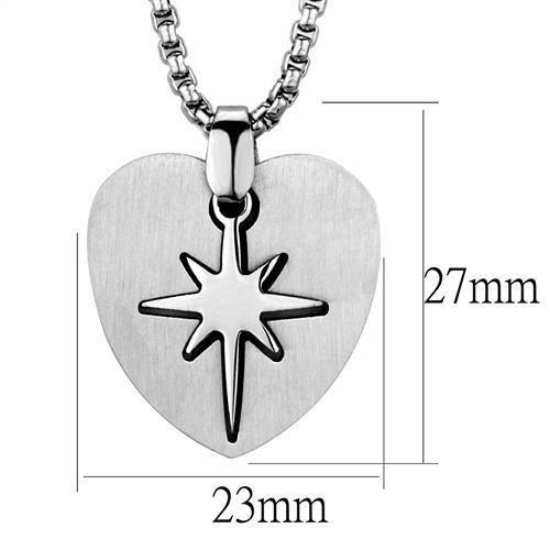 MATK2011 - High polished (no plating) Stainless Steel Necklace with No Stone