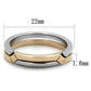 MATK2031 - Two-Tone IP Rose Gold Stainless Steel Ring with No Stone