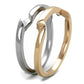 MATK2031 - Two-Tone IP Rose Gold Stainless Steel Ring with No Stone