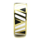 MATK2037 - IP Gold(Ion Plating) Stainless Steel Ring with Epoxy  in Multi Color