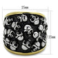 MATK2057 - Two-Tone IP Gold (Ion Plating) Stainless Steel Ring with No Stone