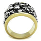 MATK2057 - Two-Tone IP Gold (Ion Plating) Stainless Steel Ring with No Stone