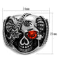 MATK2061 - High polished (no plating) Stainless Steel Ring with Top Grade Crystal  in Orange