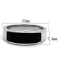 MATK2062J - High polished (no plating) Stainless Steel Ring with Synthetic Onyx in Jet