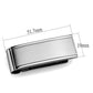MATK2070 - High polished (no plating) Stainless Steel Money clip with No Stone