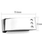 MATK2072 - High polished (no plating) Stainless Steel Money clip with No Stone