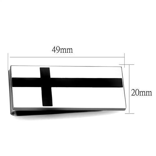 MATK2090 - High polished (no plating) Stainless Steel Money clip with No Stone