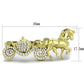 MATK2105 - IP Gold(Ion Plating) Stainless Steel Ring with Top Grade Crystal  in Clear