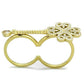 MATK2106 - IP Gold(Ion Plating) Stainless Steel Ring with AAA Grade CZ  in Champagne