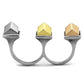 MATK2109 - Three Tone (IP Gold & IP Rose Gold & High Polished) Stainless Steel Ring with No Stone