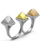 MATK2109 - Three Tone (IP Gold & IP Rose Gold & High Polished) Stainless Steel Ring with No Stone