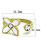 MATK2126 - IP Gold(Ion Plating) Stainless Steel Ring with Top Grade Crystal  in Clear