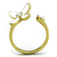 MATK2126 - IP Gold(Ion Plating) Stainless Steel Ring with Top Grade Crystal  in Clear