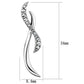 MATK2146 - High polished (no plating) Stainless Steel Earrings with Top Grade Crystal  in Clear