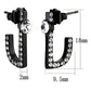 MATK2150 - IP Black(Ion Plating) Stainless Steel Earrings with Top Grade Crystal  in Clear