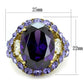 MATK2160 - IP Gold(Ion Plating) Stainless Steel Ring with AAA Grade CZ  in Amethyst