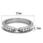 MATK2163 - High polished (no plating) Stainless Steel Ring with Top Grade Crystal  in Clear