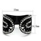 MATK2166 - IP Black(Ion Plating) Stainless Steel Ring with Top Grade Crystal  in Black Diamond
