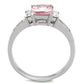 MATK2169 - High polished (no plating) Stainless Steel Ring with AAA Grade CZ  in Rose