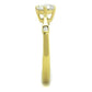 MATK2170 - IP Gold(Ion Plating) Stainless Steel Ring with AAA Grade CZ  in Clear