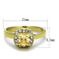 MATK2173 - IP Gold(Ion Plating) Stainless Steel Ring with AAA Grade CZ  in Champagne