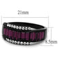 MATK2191 - IP Black(Ion Plating) Stainless Steel Ring with Top Grade Crystal  in Amethyst