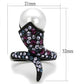 MATK2203 - IP Black(Ion Plating) Stainless Steel Ring with Synthetic Pearl in White