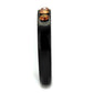 MATK2206 - IP Black(Ion Plating) Stainless Steel Ring with Top Grade Crystal  in Champagne