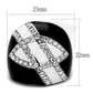 MATK2211 - High polished (no plating) Stainless Steel Ring with Top Grade Crystal  in Clear