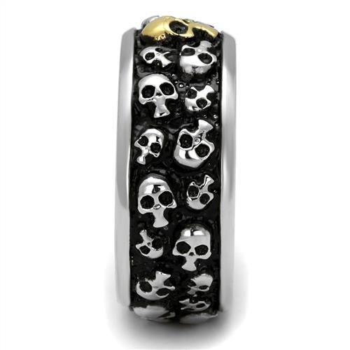 MATK2235 - Two-Tone IP Gold (Ion Plating) Stainless Steel Ring with No Stone