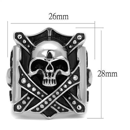 MATK2242 - High polished (no plating) Stainless Steel Ring with No Stone