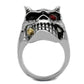 MATK2244 - Two-Tone IP Gold (Ion Plating) Stainless Steel Ring with Top Grade Crystal  in Siam