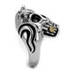 MATK2244 - Two-Tone IP Gold (Ion Plating) Stainless Steel Ring with Top Grade Crystal  in Siam