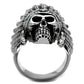 MATK2245 - High polished (no plating) Stainless Steel Ring with Top Grade Crystal  in Emerald