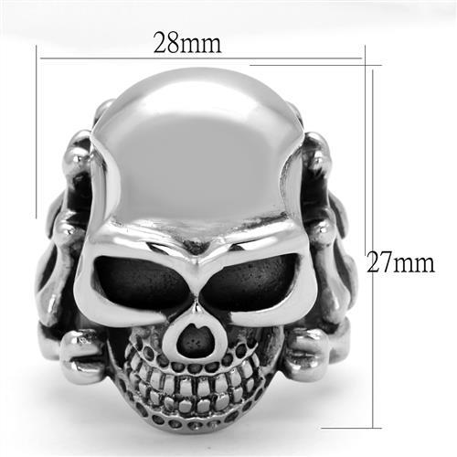 MATK2246 - High polished (no plating) Stainless Steel Ring with No Stone