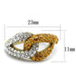 MATK2251 - Two-Tone IP Gold (Ion Plating) Stainless Steel Ring with Top Grade Crystal  in Topaz