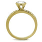 MATK2254 - IP Gold(Ion Plating) Stainless Steel Ring with AAA Grade CZ  in Clear