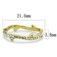 MATK2255 - IP Gold(Ion Plating) Stainless Steel Ring with Top Grade Crystal  in Clear