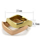 MATK2265 - IP Gold & IP Rose Gold (Ion Plating) Stainless Steel Ring with No Stone