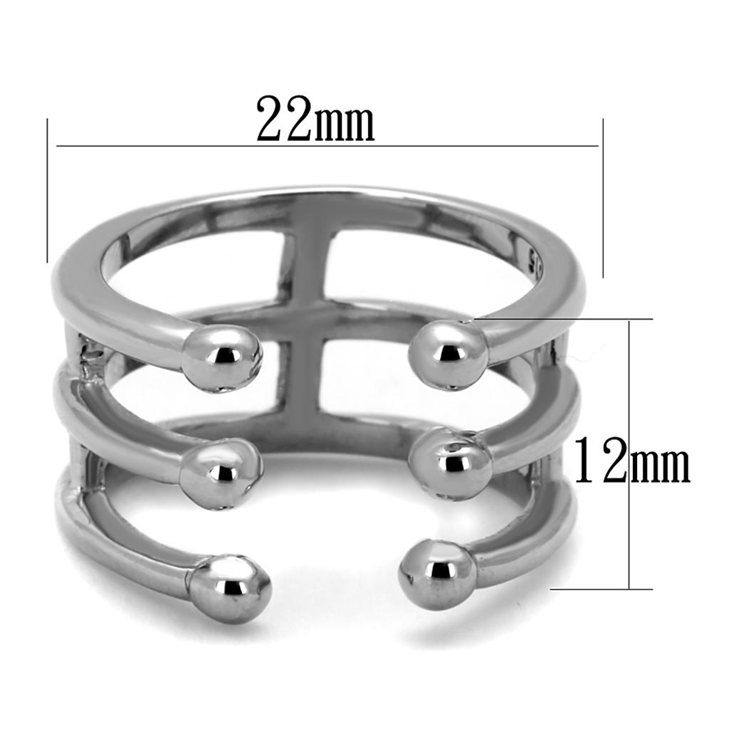 MATK2267 - High polished (no plating) Stainless Steel Ring with No Stone
