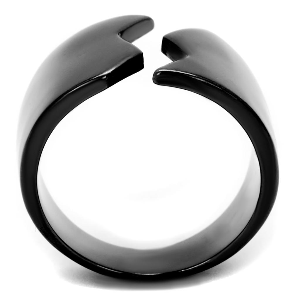 MATK2268 - IP Light Black  (IP Gun) Stainless Steel Ring with No Stone
