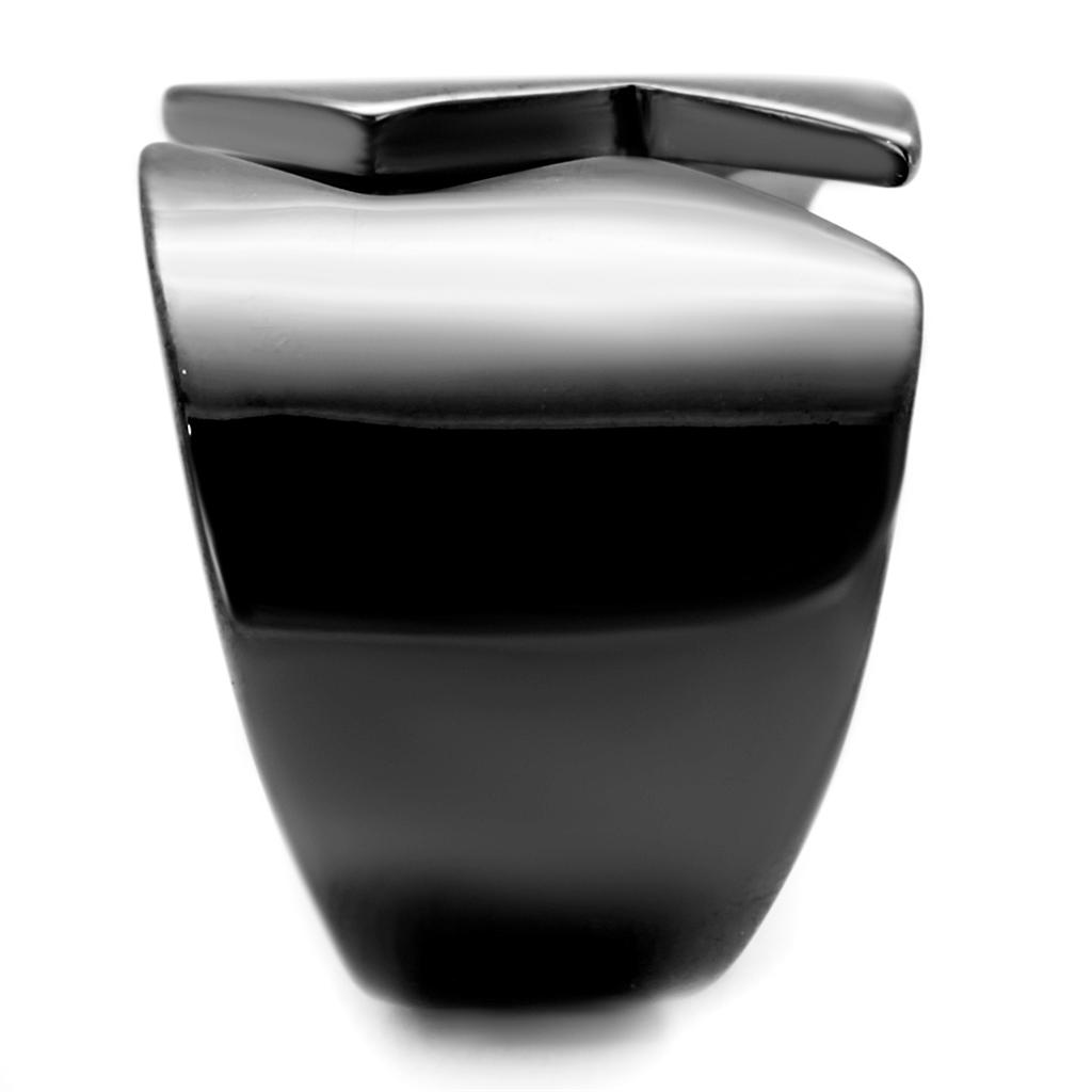 MATK2268 - IP Light Black  (IP Gun) Stainless Steel Ring with No Stone