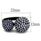 MATK2285 - IP Black(Ion Plating) Stainless Steel Ring with Top Grade Crystal  in Multi Color